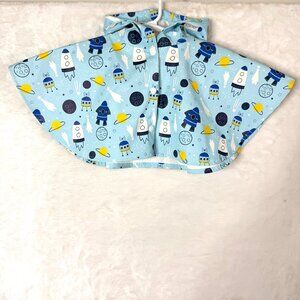 Freddi And Eddie Rocket Universe Hooded Rain Poncho Coat Baby Unisex 0-6 Months